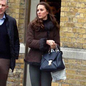 RARE VINTAGE Mulberry Polly Push Lock Bag in Midnight Navy ASO Kate Middleton